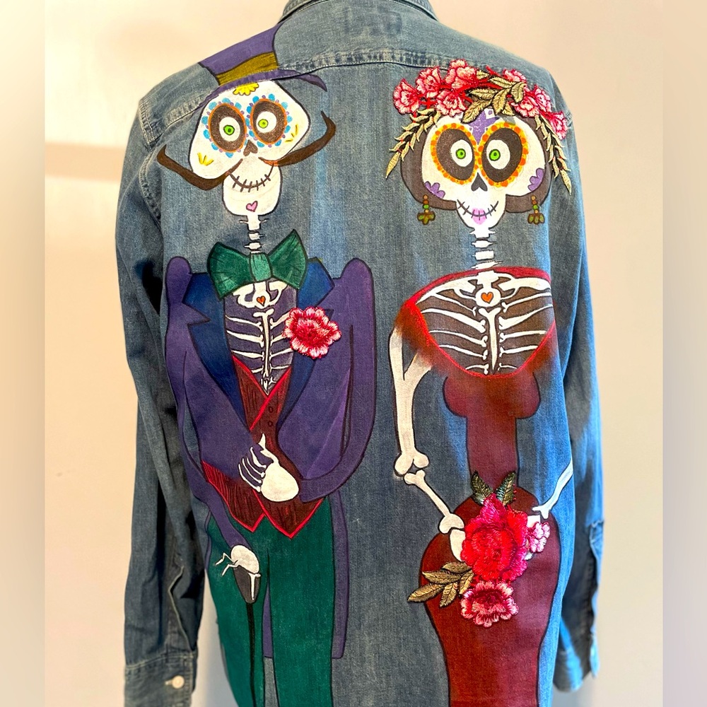 Hand-painted (One of a kind) Denim Shirt